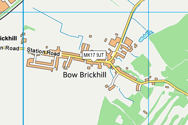 Bow Brickhill CofE VA Primary School map (MK17 9JT) - OS VectorMap District (Ordnance Survey)