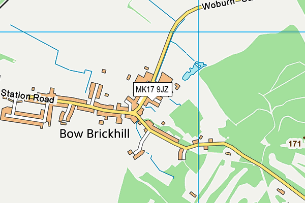 MK17 9JZ map - OS VectorMap District (Ordnance Survey)