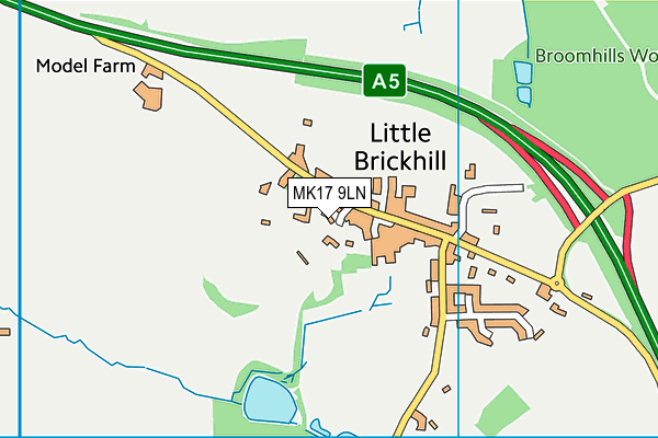 MK17 9LN map - OS VectorMap District (Ordnance Survey)
