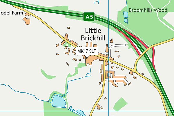 MK17 9LT map - OS VectorMap District (Ordnance Survey)