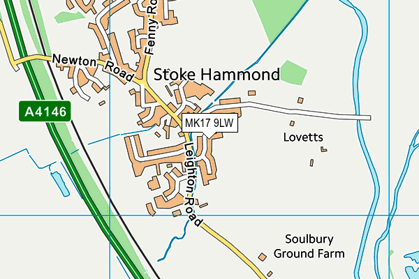 MK17 9LW map - OS VectorMap District (Ordnance Survey)