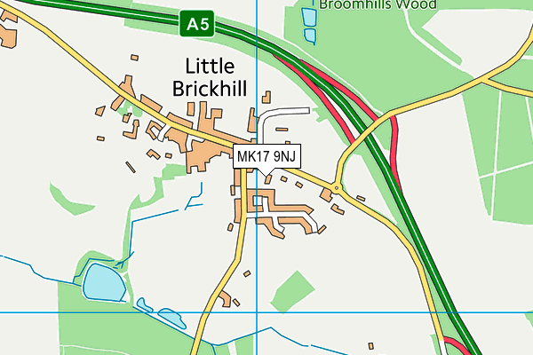 MK17 9NJ map - OS VectorMap District (Ordnance Survey)