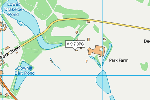 MK17 9PG map - OS VectorMap District (Ordnance Survey)