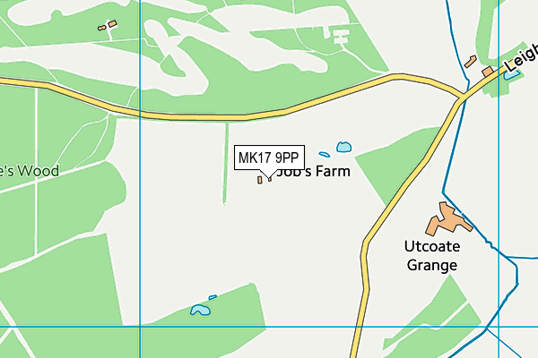 MK17 9PP map - OS VectorMap District (Ordnance Survey)