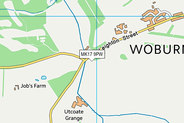 MK17 9PW map - OS VectorMap District (Ordnance Survey)