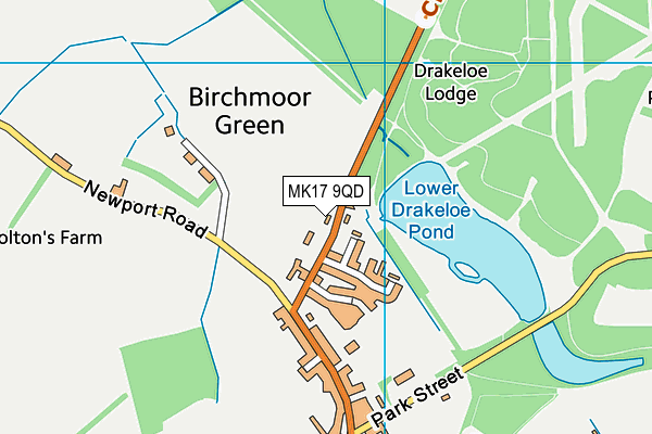 Crawley Road Playing Fields map (MK17 9QD) - OS VectorMap District (Ordnance Survey)