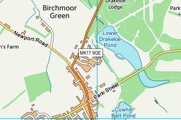 MK17 9QE map - OS VectorMap District (Ordnance Survey)