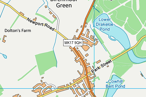 MK17 9QH map - OS VectorMap District (Ordnance Survey)