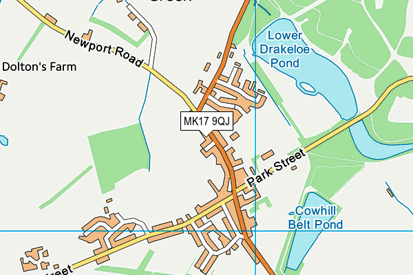 MK17 9QJ map - OS VectorMap District (Ordnance Survey)