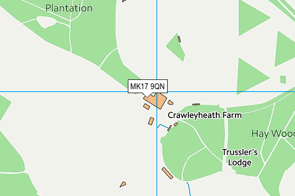 MK17 9QN map - OS VectorMap District (Ordnance Survey)