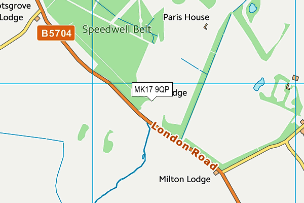 MK17 9QP map - OS VectorMap District (Ordnance Survey)