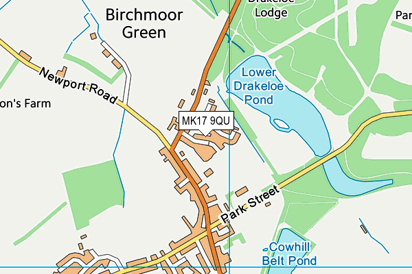 MK17 9QU map - OS VectorMap District (Ordnance Survey)