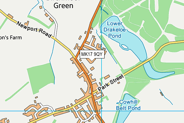 MK17 9QY map - OS VectorMap District (Ordnance Survey)