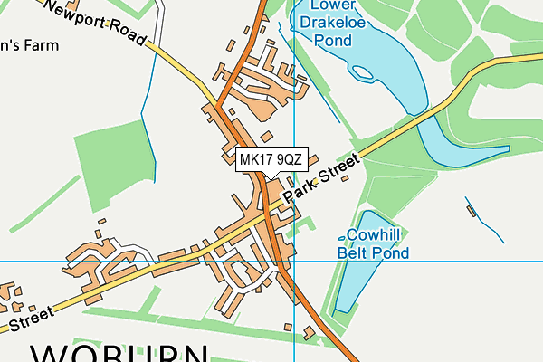 MK17 9QZ map - OS VectorMap District (Ordnance Survey)