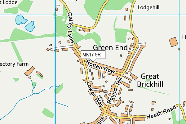 MK17 9RT map - OS VectorMap District (Ordnance Survey)