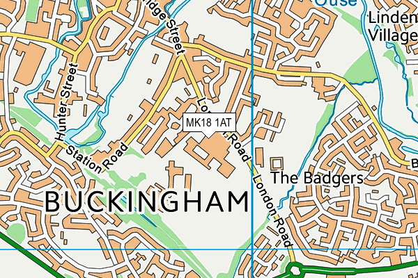 Buckingham School map (MK18 1AT) - OS VectorMap District (Ordnance Survey)