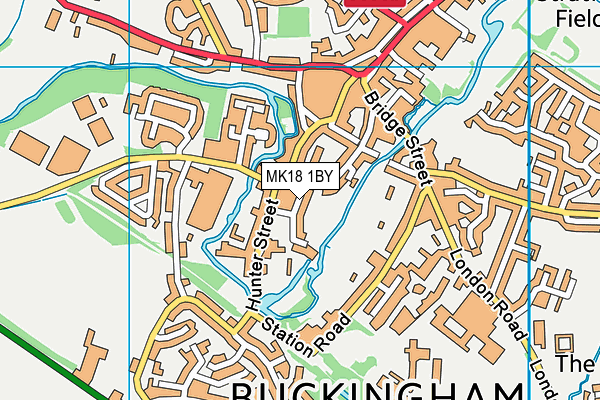 MK18 1BY map - OS VectorMap District (Ordnance Survey)