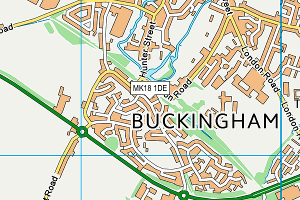 MK18 1DE map - OS VectorMap District (Ordnance Survey)