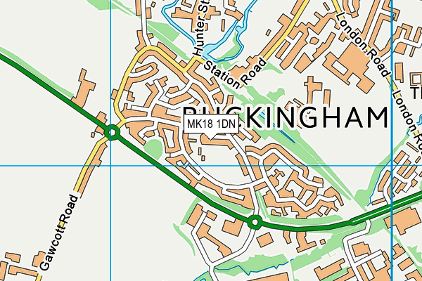 MK18 1DN map - OS VectorMap District (Ordnance Survey)