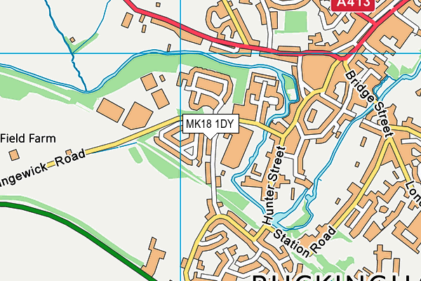 MK18 1DY map - OS VectorMap District (Ordnance Survey)