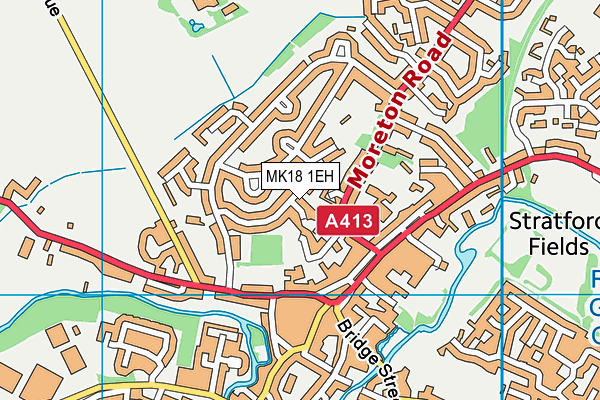 MK18 1EH map - OS VectorMap District (Ordnance Survey)