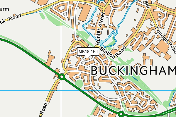 MK18 1EJ map - OS VectorMap District (Ordnance Survey)