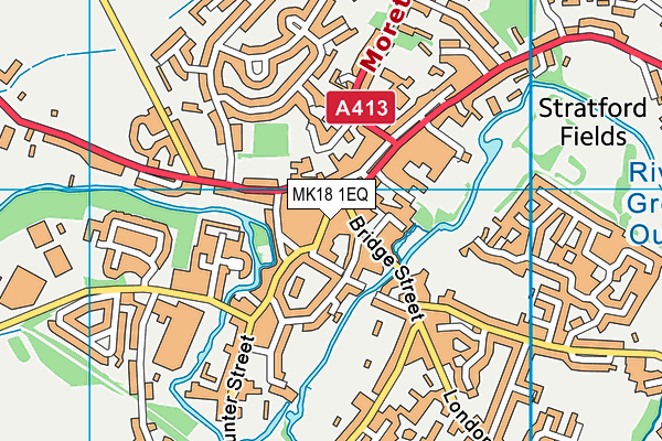 MK18 1EQ map - OS VectorMap District (Ordnance Survey)