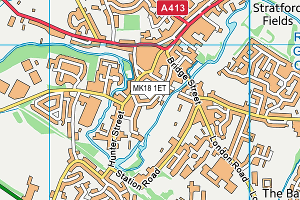 MK18 1ET map - OS VectorMap District (Ordnance Survey)