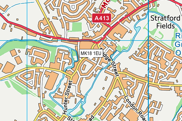 MK18 1EU map - OS VectorMap District (Ordnance Survey)