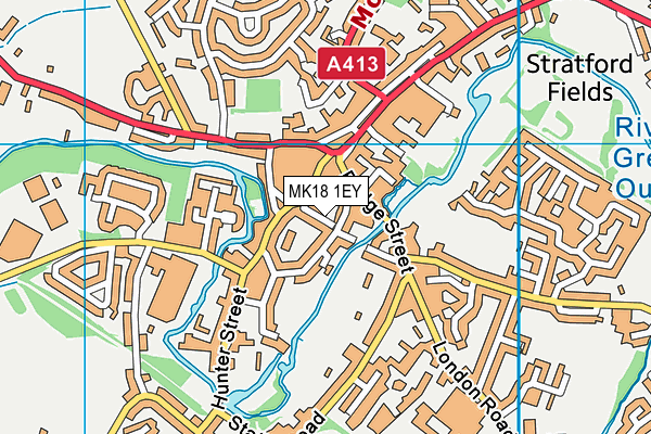 MK18 1EY map - OS VectorMap District (Ordnance Survey)