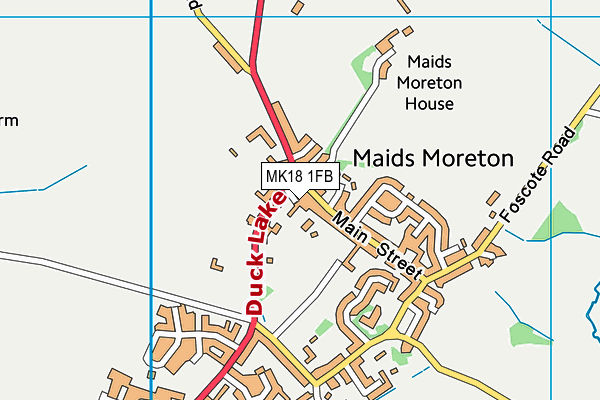 MK18 1FB map - OS VectorMap District (Ordnance Survey)