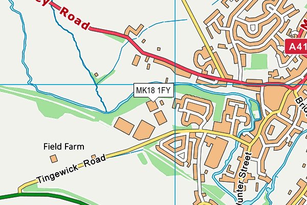 MK18 1FY map - OS VectorMap District (Ordnance Survey)