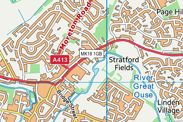 MK18 1GB map - OS VectorMap District (Ordnance Survey)