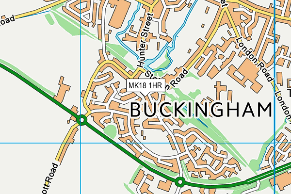 MK18 1HR map - OS VectorMap District (Ordnance Survey)