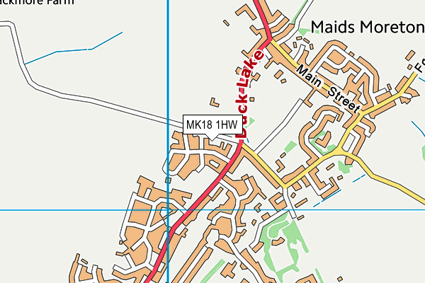 MK18 1HW map - OS VectorMap District (Ordnance Survey)