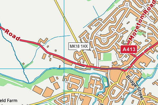 MK18 1HX map - OS VectorMap District (Ordnance Survey)