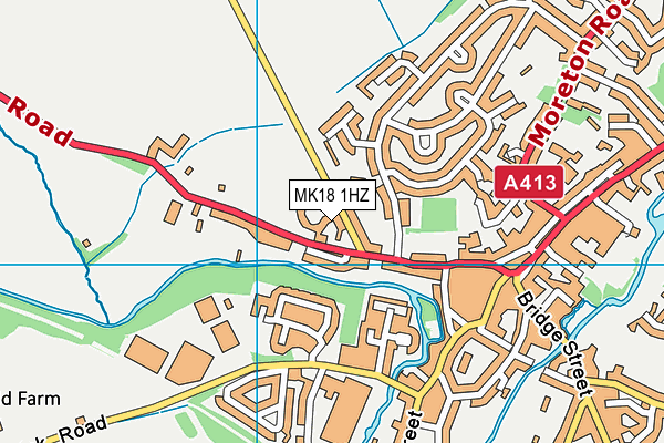 MK18 1HZ map - OS VectorMap District (Ordnance Survey)