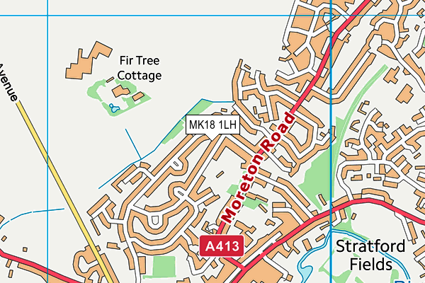 MK18 1LH map - OS VectorMap District (Ordnance Survey)