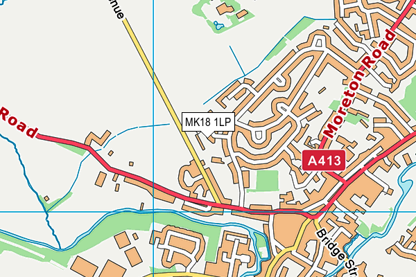 MK18 1LP map - OS VectorMap District (Ordnance Survey)