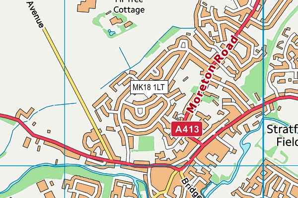 MK18 1LT map - OS VectorMap District (Ordnance Survey)