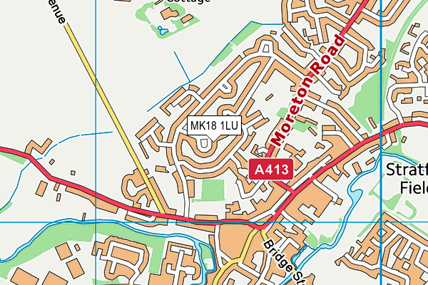 MK18 1LU map - OS VectorMap District (Ordnance Survey)