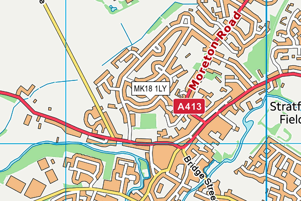 MK18 1LY map - OS VectorMap District (Ordnance Survey)