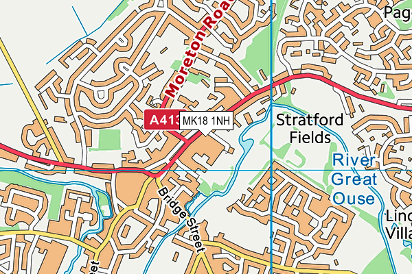 MK18 1NH map - OS VectorMap District (Ordnance Survey)