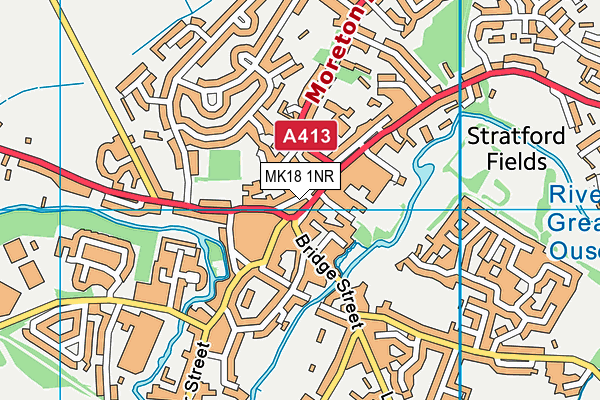 MK18 1NR map - OS VectorMap District (Ordnance Survey)