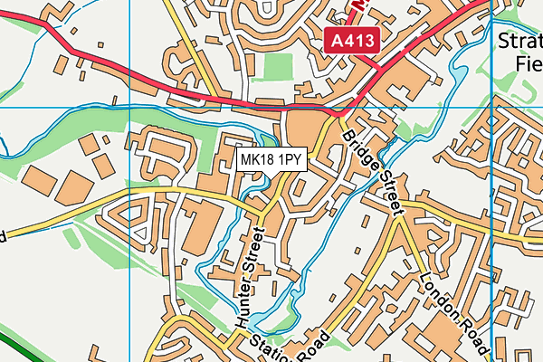 MK18 1PY map - OS VectorMap District (Ordnance Survey)