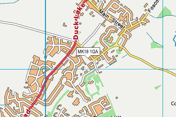 Maids Moreton Church of England School map (MK18 1QA) - OS VectorMap District (Ordnance Survey)