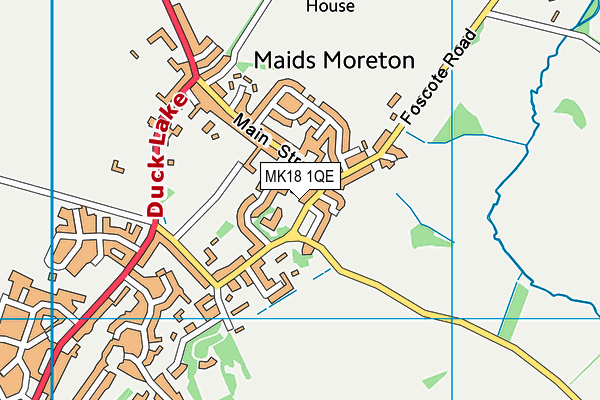 MK18 1QE map - OS VectorMap District (Ordnance Survey)