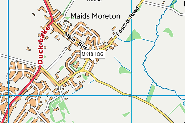 MK18 1QG map - OS VectorMap District (Ordnance Survey)