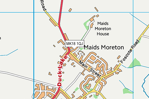 MK18 1QJ map - OS VectorMap District (Ordnance Survey)