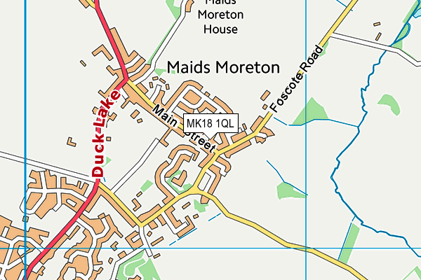 MK18 1QL map - OS VectorMap District (Ordnance Survey)